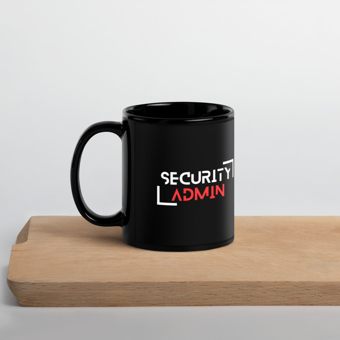 Security Admin Black Glossy Mug