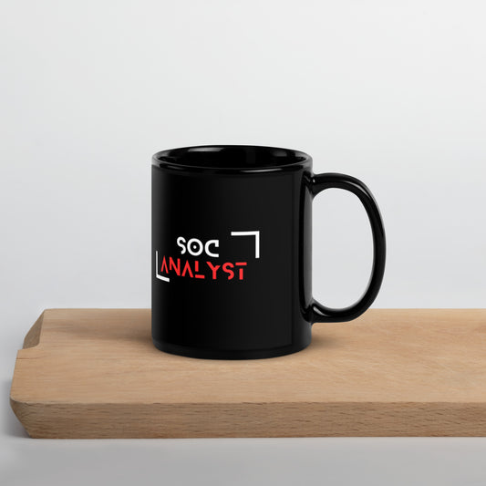 Security (SOC) Analyst Black Glossy Mug