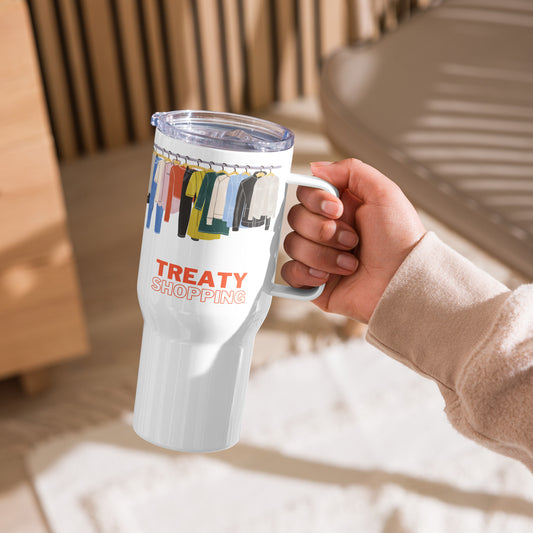 Tax Treaty Shopping Travel mug with a handle