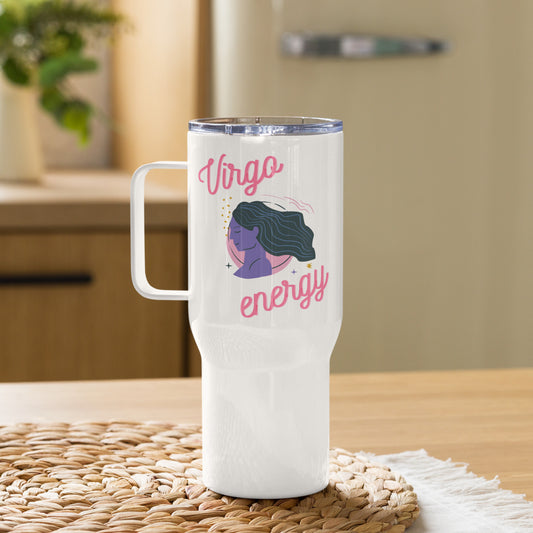 Virgo energy Travel mug with a handle