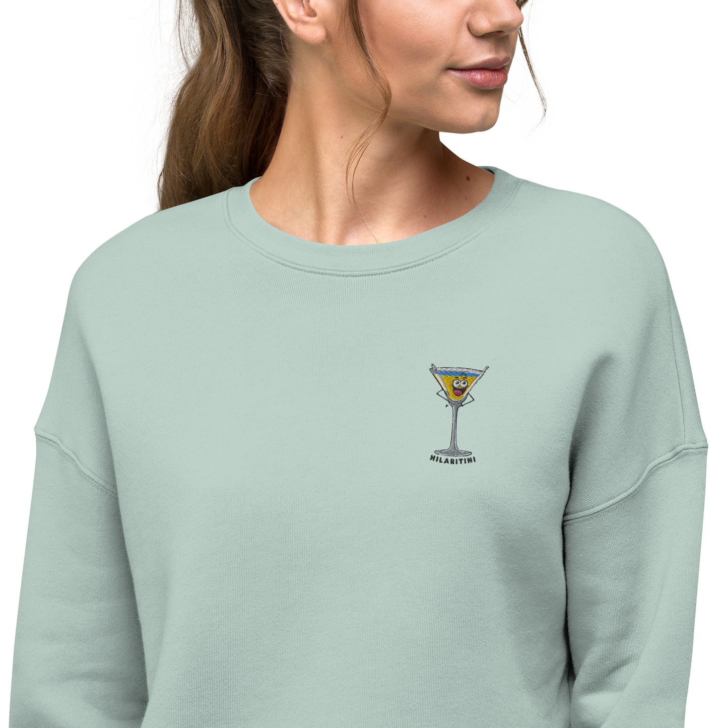 Hilaritini Embroidered Crop Sweatshirt